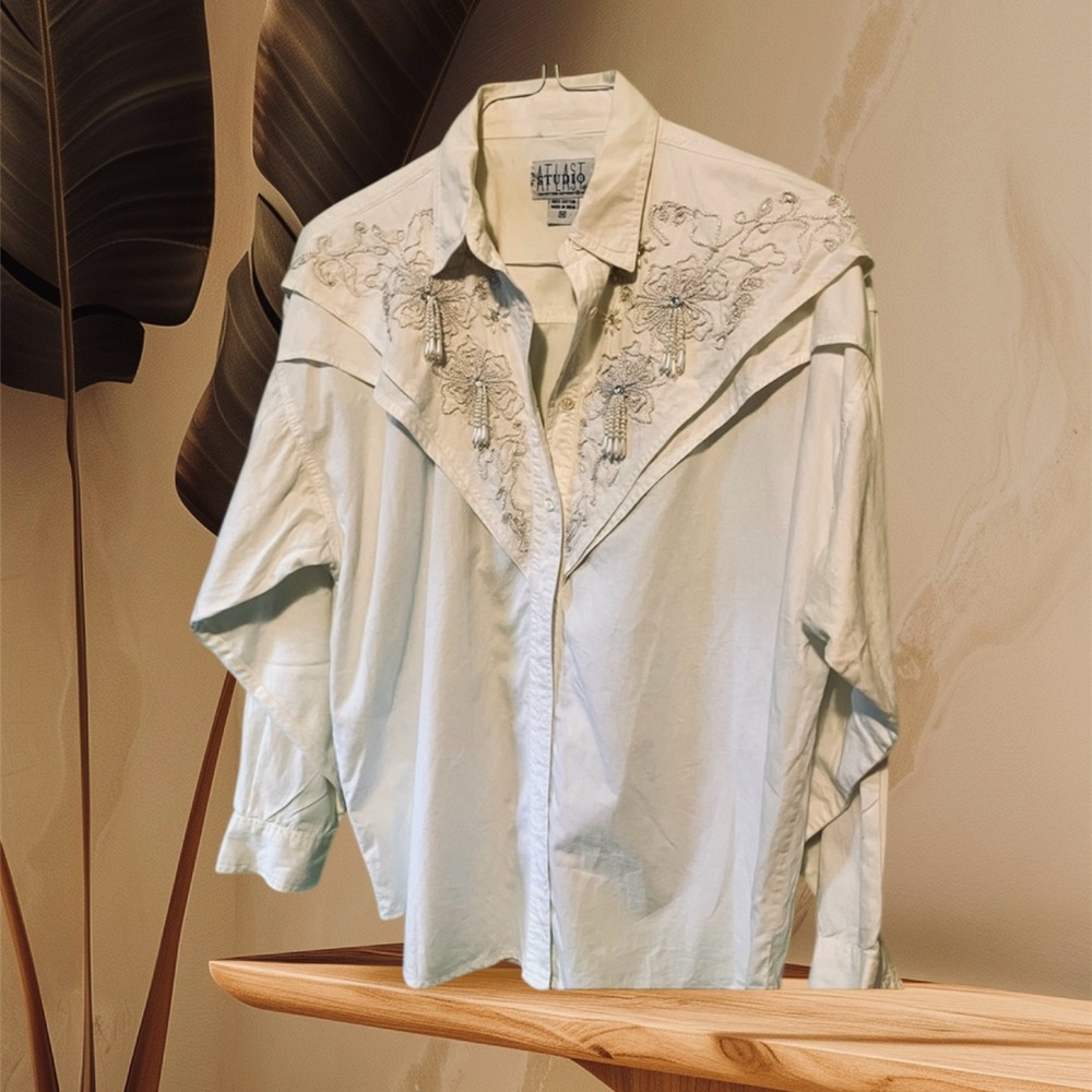 Vintage Western Cowgirl Shirt Medium